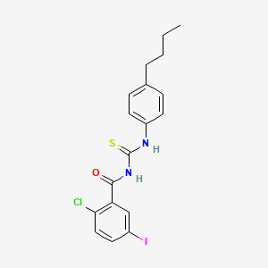 N-[(4-butylphenyl)carbamothioyl]-2-chloro-5-iodobenzamide