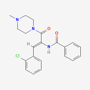 molecular formula C21H22ClN3O2 B4591079 N-{2-(2-chlorophenyl)-1-[(4-methyl-1-piperazinyl)carbonyl]vinyl}benzamide 