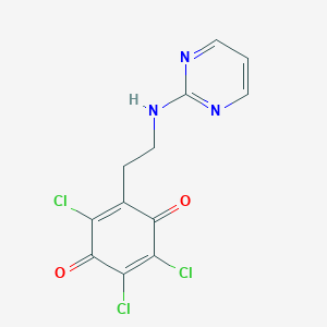 molecular formula C12H8Cl3N3O2 B459108 2,3,5-Trichloro-6-[2-(2-pyrimidinylamino)ethyl]benzo-1,4-quinone 