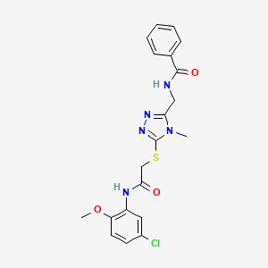 N-{[5-({2-[(5-chloro-2-methoxyphenyl)amino]-2-oxoethyl}sulfanyl)-4-methyl-4H-1,2,4-triazol-3-yl]methyl}benzamide