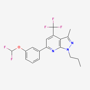 6-[3-(difluoromethoxy)phenyl]-3-methyl-1-propyl-4-(trifluoromethyl)-1H-pyrazolo[3,4-b]pyridine