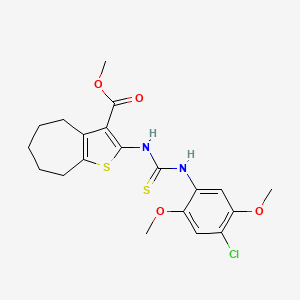 methyl 2-({[(4-chloro-2,5-dimethoxyphenyl)amino]carbonothioyl}amino)-5,6,7,8-tetrahydro-4H-cyclohepta[b]thiophene-3-carboxylate