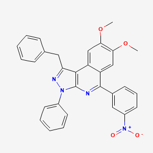 molecular formula C31H24N4O4 B4591174 1-benzyl-7,8-dimethoxy-5-(3-nitrophenyl)-3-phenyl-3H-pyrazolo[3,4-c]isoquinoline 