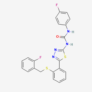 1-(5-{2-[(2-Fluorobenzyl)sulfanyl]phenyl}-1,3,4-thiadiazol-2-yl)-3-(4-fluorophenyl)urea