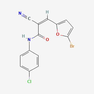 molecular formula C14H8BrClN2O2 B4591184 (Z)-3-(5-bromofuran-2-yl)-N-(4-chlorophenyl)-2-cyanoprop-2-enamide 