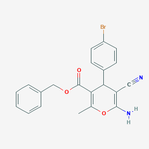 benzyl 6-amino-4-(4-bromophenyl)-5-cyano-2-methyl-4H-pyran-3-carboxylate