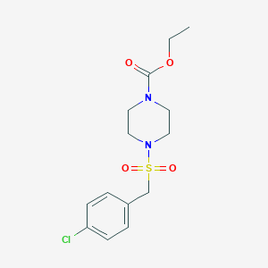 ethyl 4-[(4-chlorobenzyl)sulfonyl]-1-piperazinecarboxylate