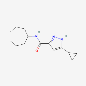 N-cycloheptyl-3-cyclopropyl-1H-pyrazole-5-carboxamide