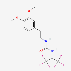 N-[2-(3,4-dimethoxyphenyl)ethyl]-N'-[2,2,2-trifluoro-1-(trifluoromethyl)ethyl]urea