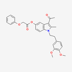 3-ACETYL-1-[2-(3,4-DIMETHOXYPHENYL)ETHYL]-2-METHYL-1H-INDOL-5-YL 2-PHENOXYACETATE