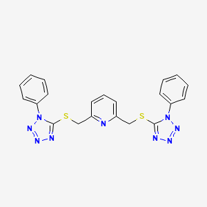 2,6-Bis-(1-phenyl-1H-tetrazol-5-ylsulfanylmethyl)-pyridine