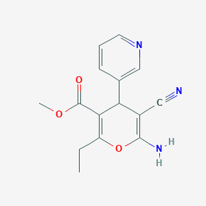 methyl 6-amino-5-cyano-2-ethyl-4-(3-pyridinyl)-4H-pyran-3-carboxylate