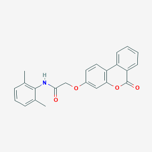 molecular formula C23H19NO4 B4591280 N-(2,6-DIMETHYLPHENYL)-2-({6-OXO-6H-BENZO[C]CHROMEN-3-YL}OXY)ACETAMIDE 