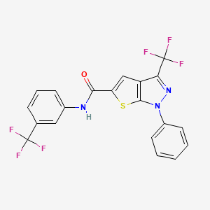 1-PHENYL-3-(TRIFLUOROMETHYL)-N~5~-[3-(TRIFLUOROMETHYL)PHENYL]-1H-THIENO[2,3-C]PYRAZOLE-5-CARBOXAMIDE