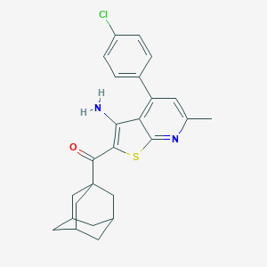 molecular formula C25H25ClN2OS B459131 1-Adamantyl[3-amino-4-(4-chlorophenyl)-6-methylthieno[2,3-b]pyridin-2-yl]methanone CAS No. 340817-79-0