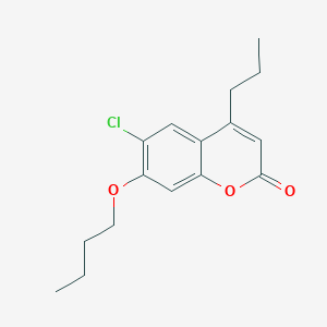 molecular formula C16H19ClO3 B4591312 7-butoxy-6-chloro-4-propyl-2H-chromen-2-one 