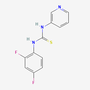 molecular formula C12H9F2N3S B4591325 N-(2,4-difluorophenyl)-N'-3-pyridinylthiourea 