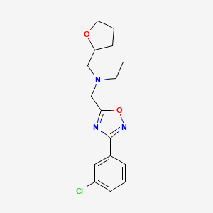 N-{[3-(3-chlorophenyl)-1,2,4-oxadiazol-5-yl]methyl}-N-(tetrahydro-2-furanylmethyl)ethanamine