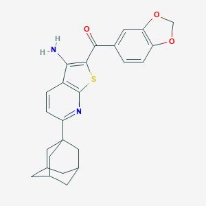 molecular formula C25H24N2O3S B459134 [6-(1-Adamantyl)-3-aminothieno[2,3-b]pyridin-2-yl](1,3-benzodioxol-5-yl)methanone 
