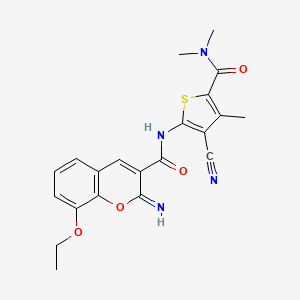 N-[3-cyano-5-(dimethylcarbamoyl)-4-methylthiophen-2-yl]-8-ethoxy-2-imino-2H-chromene-3-carboxamide