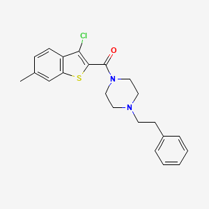 1-(3-CHLORO-6-METHYL-1-BENZOTHIOPHENE-2-CARBONYL)-4-(2-PHENYLETHYL)PIPERAZINE