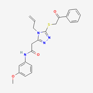 N-(3-methoxyphenyl)-2-{5-[(2-oxo-2-phenylethyl)sulfanyl]-4-(prop-2-en-1-yl)-4H-1,2,4-triazol-3-yl}acetamide