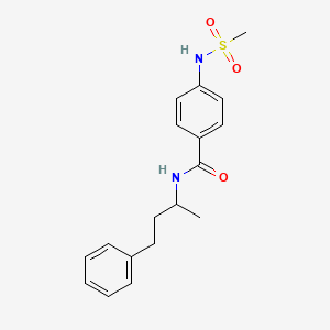 4-[(methylsulfonyl)amino]-N-(4-phenylbutan-2-yl)benzamide