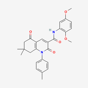 N-(2,5-dimethoxyphenyl)-7,7-dimethyl-1-(4-methylphenyl)-2,5-dioxo-1,2,5,6,7,8-hexahydroquinoline-3-carboxamide