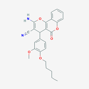 2-amino-4-(3-methoxy-4-pentoxyphenyl)-5-oxo-4H-pyrano[3,2-c]chromene-3-carbonitrile