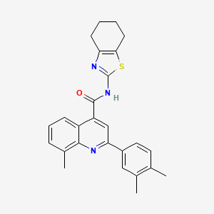 2-(3,4-dimethylphenyl)-8-methyl-N-(4,5,6,7-tetrahydro-1,3-benzothiazol-2-yl)quinoline-4-carboxamide