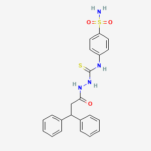 N-[4-(aminosulfonyl)phenyl]-2-(3,3-diphenylpropanoyl)hydrazinecarbothioamide