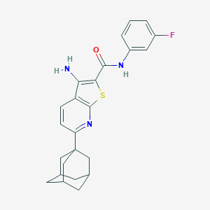 molecular formula C24H24FN3OS B459151 6-(1-adamantyl)-3-amino-N-(3-fluorophenyl)thieno[2,3-b]pyridine-2-carboxamide CAS No. 340817-85-8