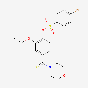 molecular formula C19H20BrNO5S2 B4591516 2-ethoxy-4-(4-morpholinylcarbonothioyl)phenyl 4-bromobenzenesulfonate 