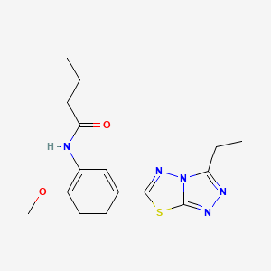 N-[5-(3-ethyl[1,2,4]triazolo[3,4-b][1,3,4]thiadiazol-6-yl)-2-methoxyphenyl]butanamide