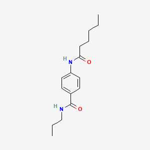 molecular formula C16H24N2O2 B4591575 4-(hexanoylamino)-N-propylbenzamide 