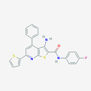 3-amino-N-(4-fluorophenyl)-4-phenyl-6-(2-thienyl)thieno[2,3-b]pyridine-2-carboxamide