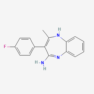 3-(4-fluorophenyl)-4-methyl-1H-1,5-benzodiazepin-2-amine