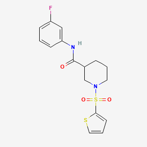 N-(3-fluorophenyl)-1-(2-thienylsulfonyl)-3-piperidinecarboxamide