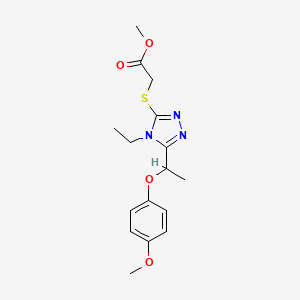 methyl ({4-ethyl-5-[1-(4-methoxyphenoxy)ethyl]-4H-1,2,4-triazol-3-yl}sulfanyl)acetate