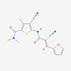 4-cyano-5-{[2-cyano-3-(2-furyl)acryloyl]amino}-N,N,3-trimethyl-2-thiophenecarboxamide