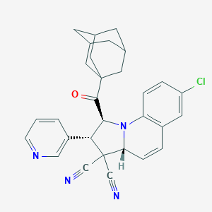 1-(1-adamantylcarbonyl)-7-chloro-2-(3-pyridinyl)-1,2-dihydropyrrolo[1,2-a]quinoline-3,3(3aH)-dicarbonitrile
