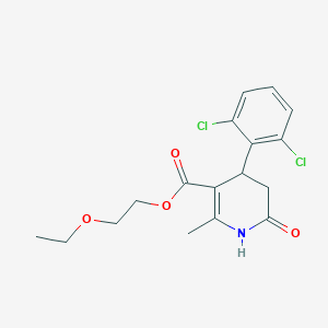 molecular formula C17H19Cl2NO4 B4591625 2-Ethoxyethyl 4-(2,6-dichlorophenyl)-2-methyl-6-oxo-1,4,5,6-tetrahydropyridine-3-carboxylate 