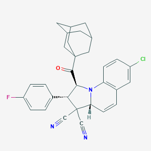 molecular formula C31H27ClFN3O B459164 1-(1-adamantylcarbonyl)-7-chloro-2-(4-fluorophenyl)-1,2-dihydropyrrolo[1,2-a]quinoline-3,3(3aH)-dicarbonitrile CAS No. 494791-92-3