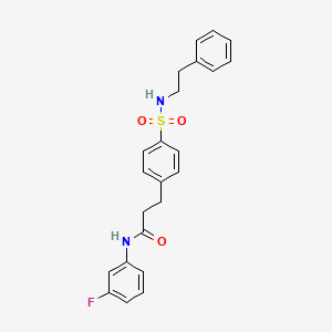 N-(3-fluorophenyl)-3-(4-{[(2-phenylethyl)amino]sulfonyl}phenyl)propanamide