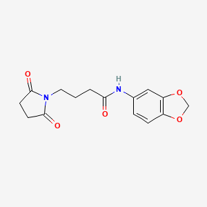 N-1,3-benzodioxol-5-yl-4-(2,5-dioxo-1-pyrrolidinyl)butanamide