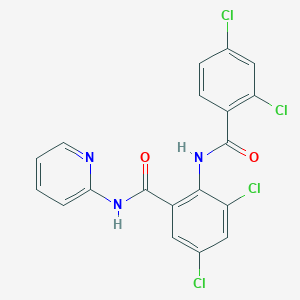 3,5-dichloro-2-[(2,4-dichlorobenzoyl)amino]-N-pyridin-2-ylbenzamide