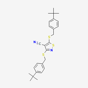 3,5-Bis[(4-tert-butylbenzyl)sulfanyl]-1,2-thiazole-4-carbonitrile