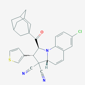 1-(1-adamantylcarbonyl)-7-chloro-2-(3-thienyl)-1,2-dihydropyrrolo[1,2-a]quinoline-3,3(3aH)-dicarbonitrile