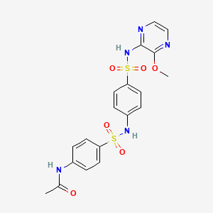 molecular formula C19H19N5O6S2 B4591735 N-(4-{[(4-{[(3-methoxy-2-pyrazinyl)amino]sulfonyl}phenyl)amino]sulfonyl}phenyl)acetamide 