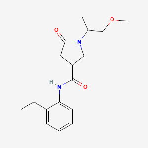 molecular formula C17H24N2O3 B4591738 N-(2-ethylphenyl)-1-(1-methoxypropan-2-yl)-5-oxopyrrolidine-3-carboxamide 